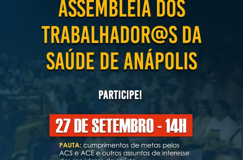  Sindsaúde Convida – Trabalhadoras (es) da Saúde Anápolis