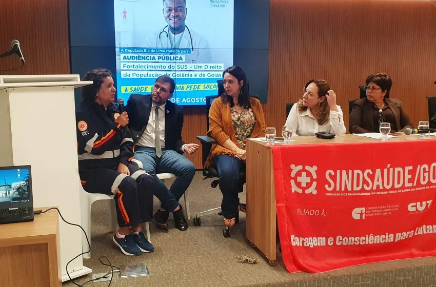  Sindsaúde debate crise na saúde em Goiânia e danos por gestão de OSs durante audiência pública na Alego